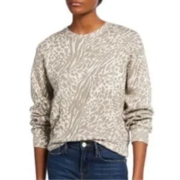 Rails Ramona Sweater Sweatshirt Mix Animal Print Cotton Blend - Picture 7 of 11